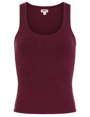 L'AGENCE Adira Scoop Neck Tank in Dark Port