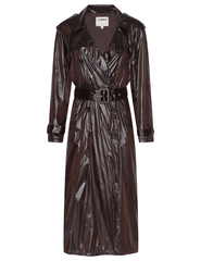 L'AGENCE Brinley Oversized Trench Coat in Dark Espresso