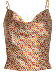 L'AGENCE Calista Cowl Neck Cami in Multi Allover Horse Bit