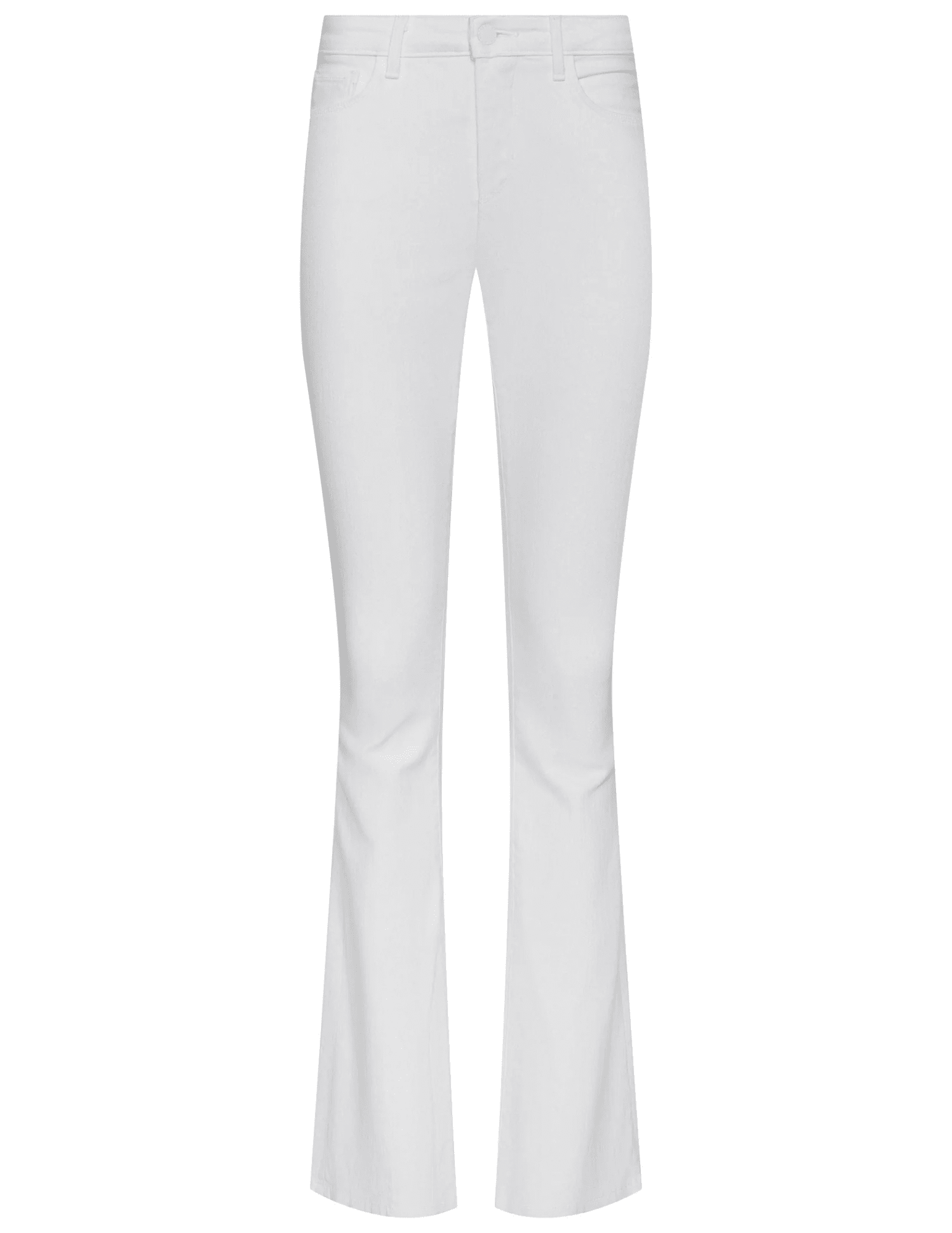 L'AGENCE Cara Low-Rise Bootcut Jeans in Blanc