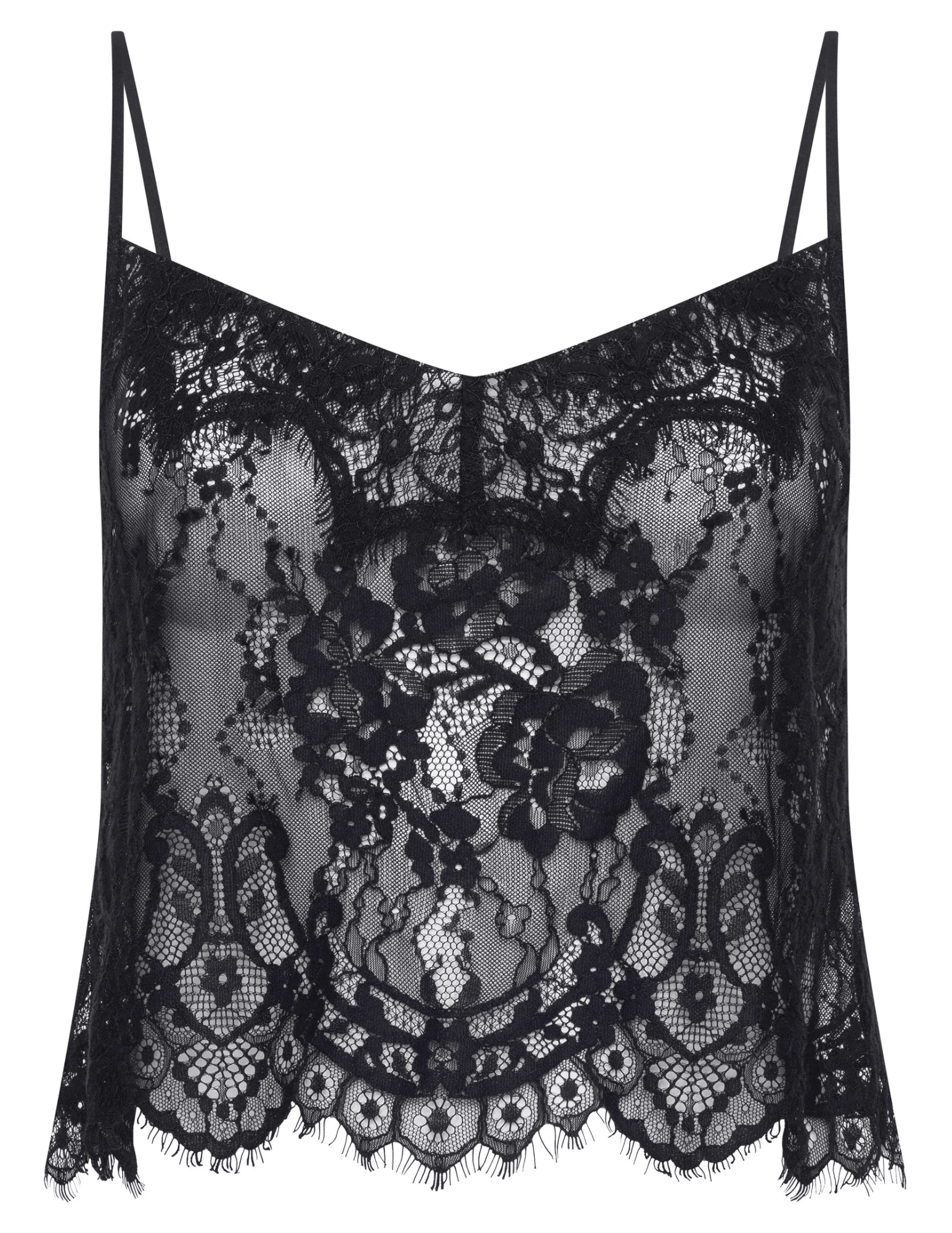 L'AGENCE Caylee Lace Cami in Black