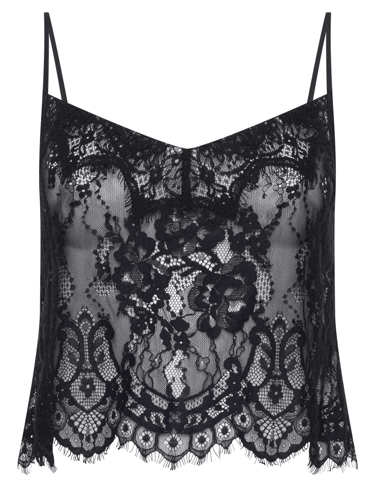 L'AGENCE Caylee Lace Cami in Black