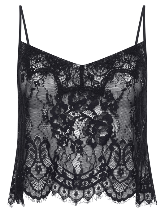 L'AGENCE Caylee Lace Cami in Black