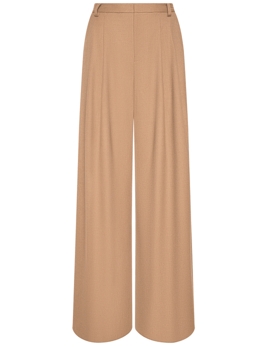 L'AGENCE Chelsy Wide Leg Pant in Dark Macchiato