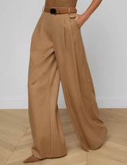L'AGENCE Chelsy Wide Leg Pant in Dark Macchiato side