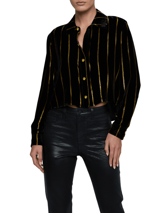 L'AGENCE Cosette Cropped High Low Blouse