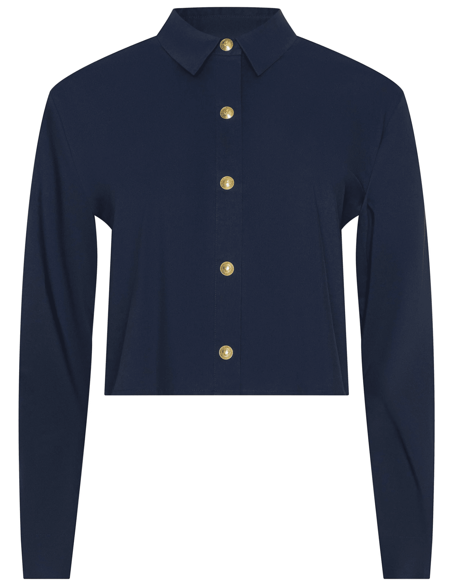 L'AGENCE Cosette Cropped High Low Blouse in Midnight