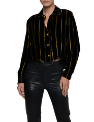 L'AGENCE Cosette Cropped High Low Blouse