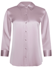 L’AGENCE Dani Three Quarter Sleeve Blouse in Icy Lilac