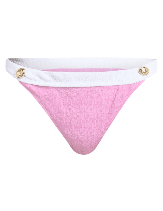 L'AGENCE Jean Color-Black Jean Bikini Bottom in Blush