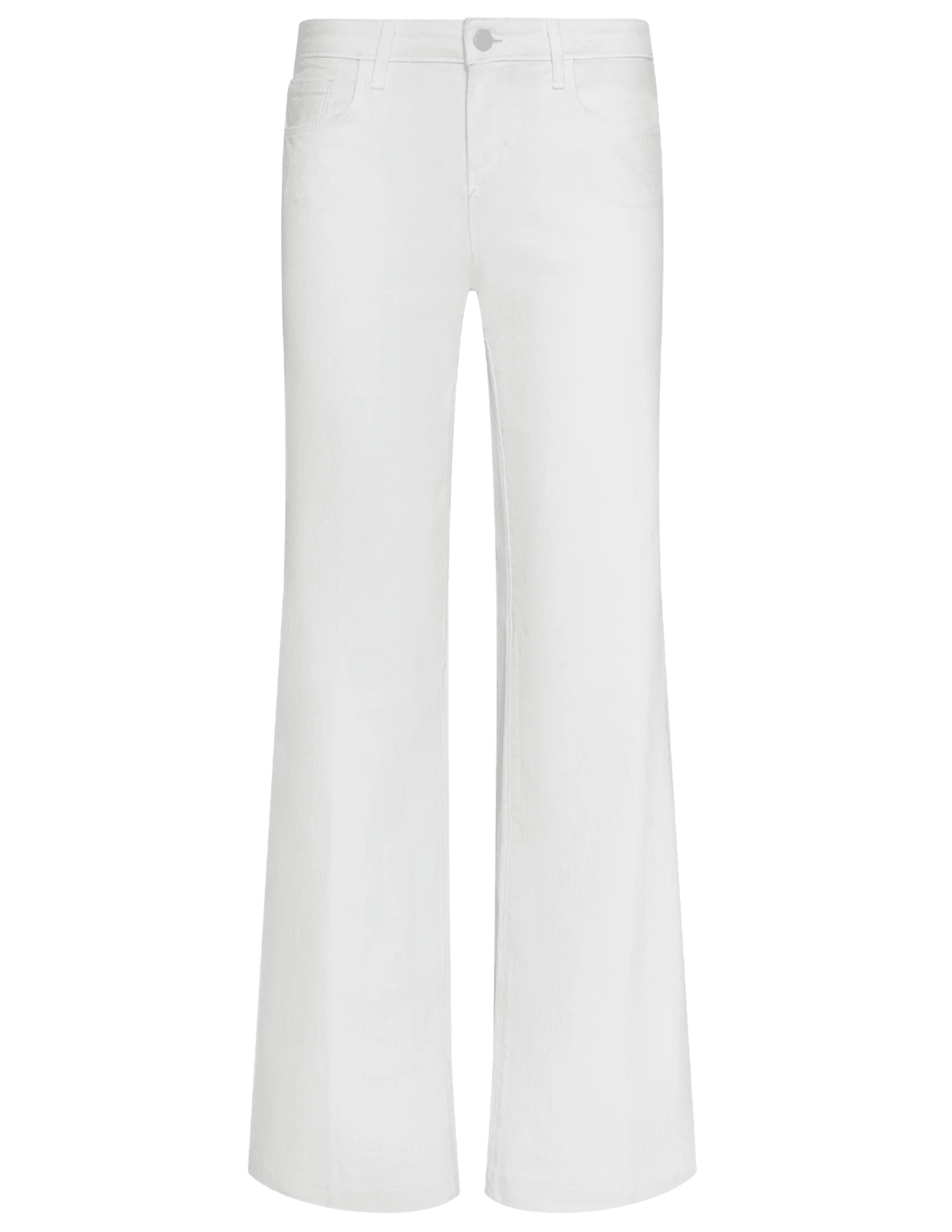 L'AGENCE Joanne Low Rise Wide Leg Jeans in Light Ecru