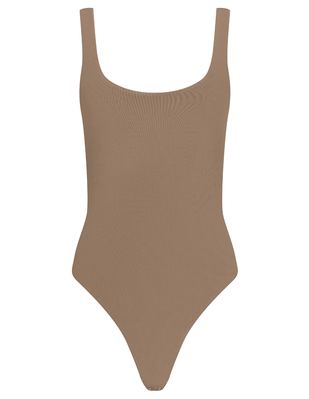 L’AGENCE Kalea scoop neck mesh bodysuit in dark macchiato brown
