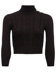 L'AGENCE Kamdyn Snap Button Mock Neck Sweater