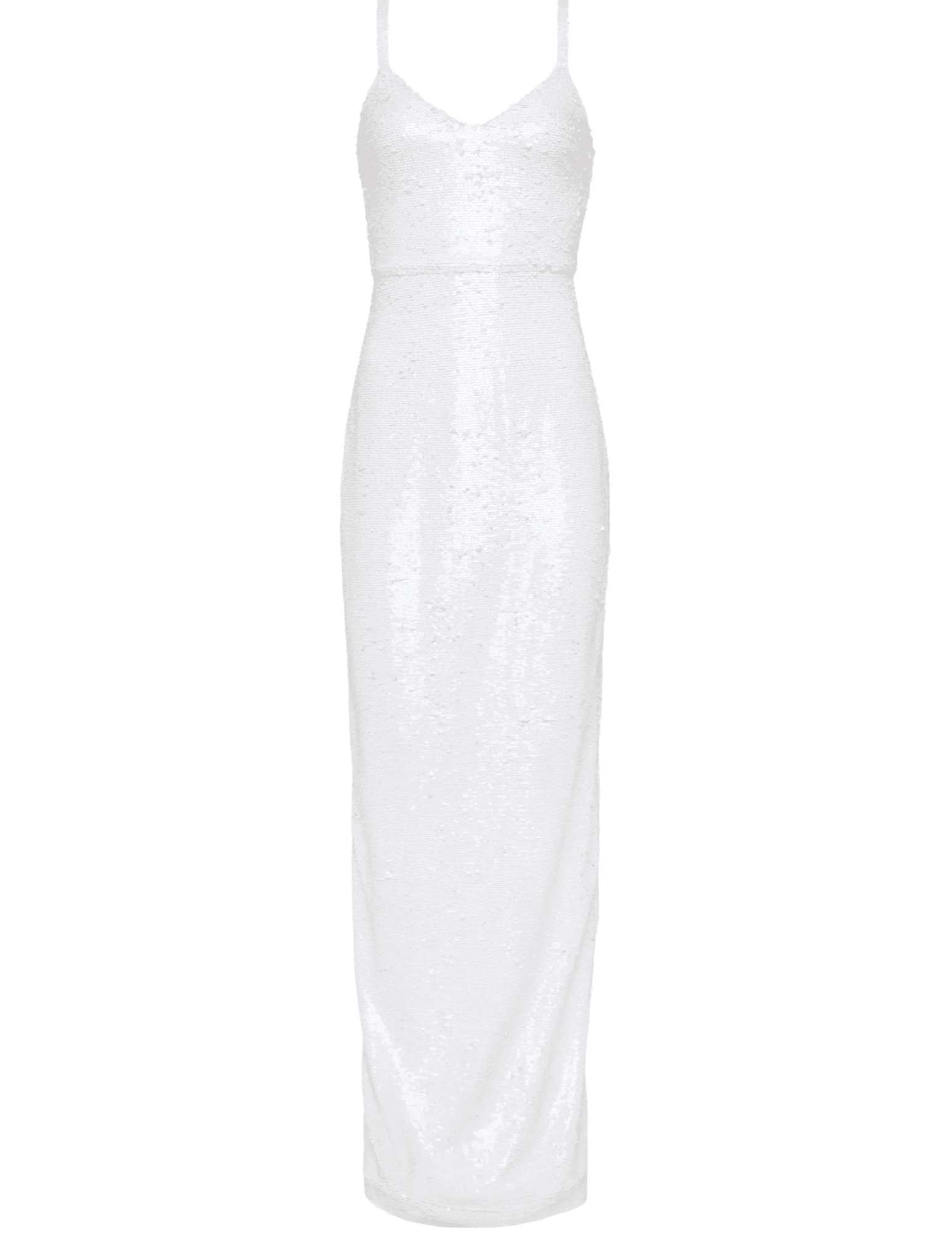 L'AGENCE Karma Sleeveless Sequin Maxi Dress in White