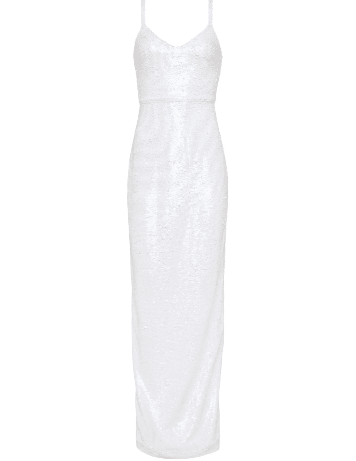 L'AGENCE Karma Sleeveless Sequin Maxi Dress in White