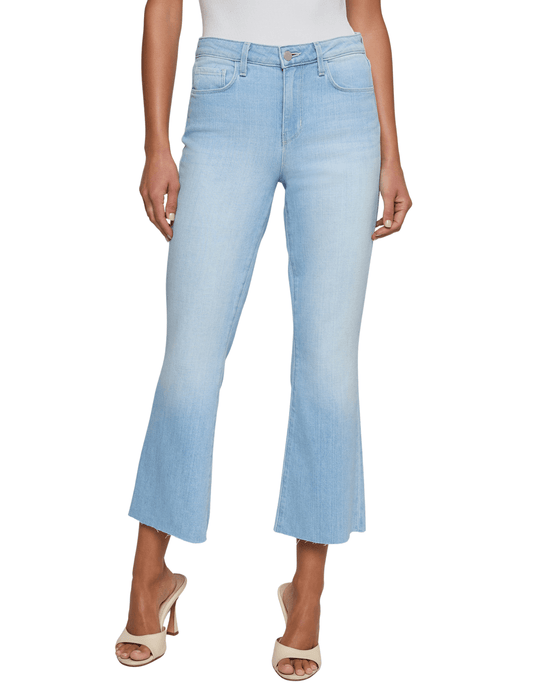 Front view of L'AGENCE Kendra High Rise Crop Flare Jean in Bayridge