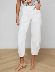 Front view of L’AGENCE Krista High-Rise Barrel Leg Jean