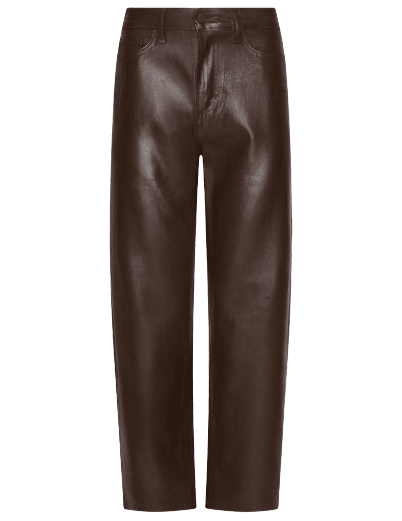 L'AGENCE Mallis High Rise Bow-Leg Coated Jean in Chocolate