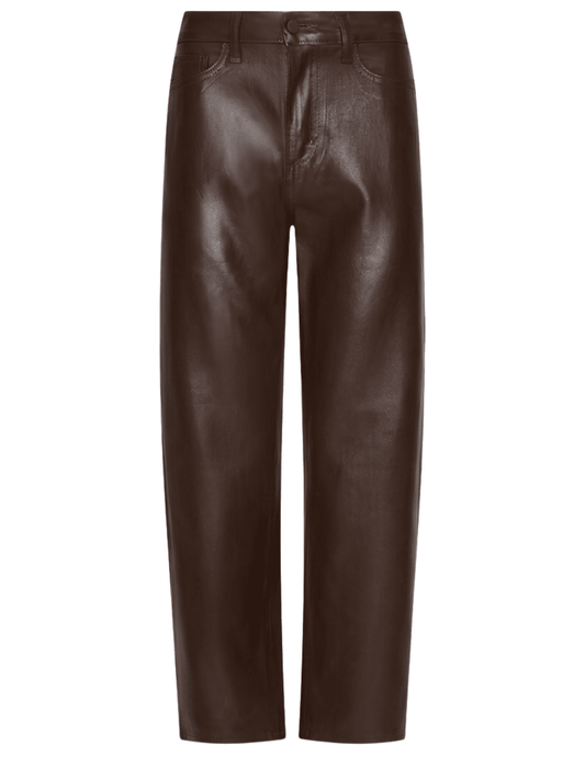 L'AGENCE Mallis High Rise Bow-Leg Coated Jean in Chocolate