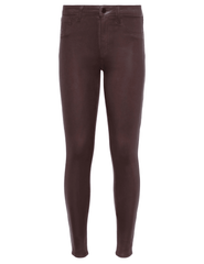 L’AGENCE Marguerite Coated High Rise Skinny Jean in Chocolate Coated.