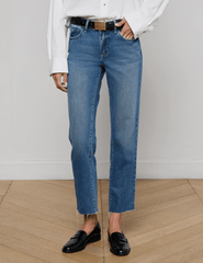 L'AGENCE Milana Low-Rise Straight Leg Jeans front view