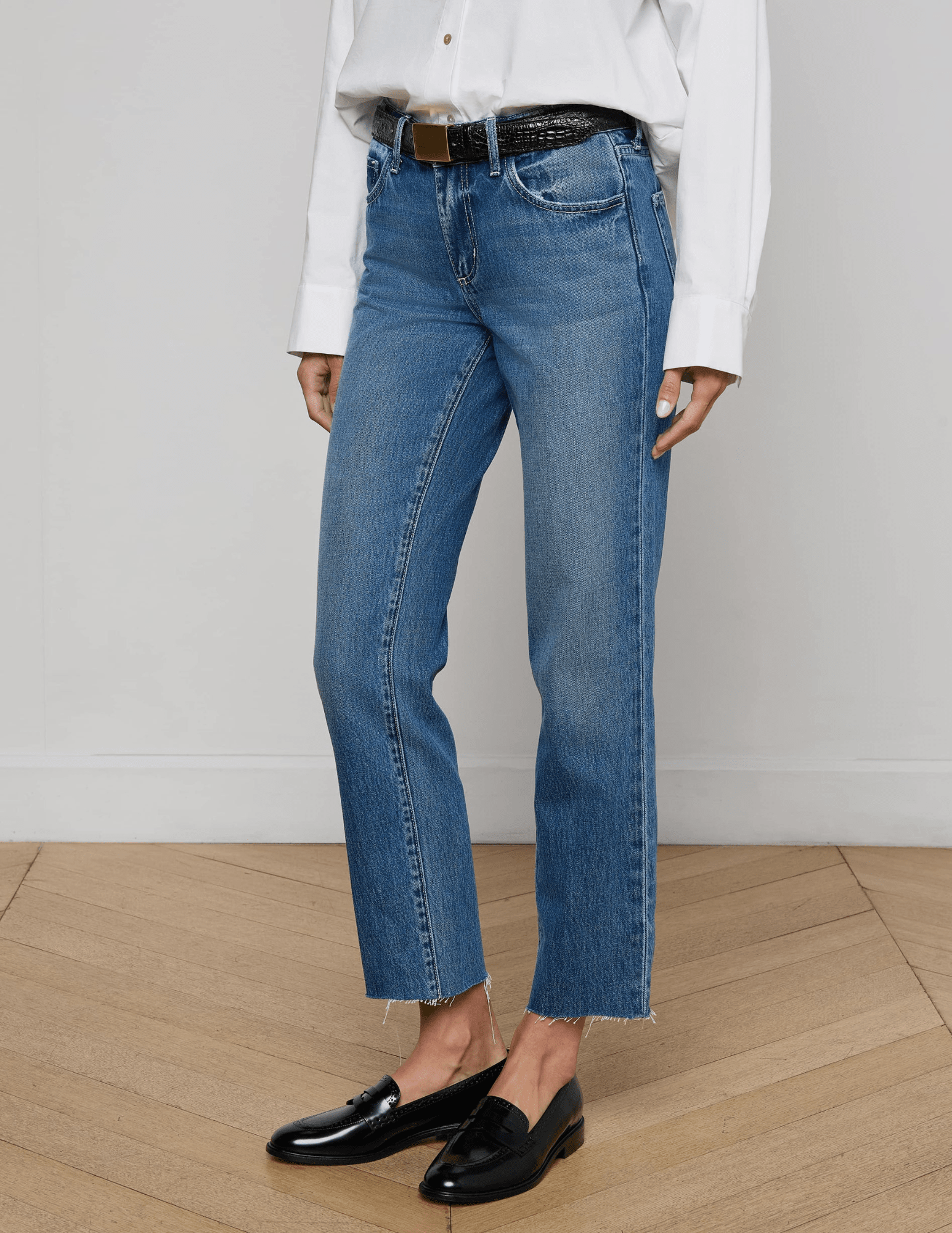 L'AGENCE Milana Low-Rise Straight Leg Jeans side view