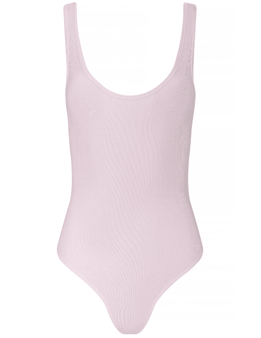 L'AGENCE Nica Scoop Neck Bodysuit in Icy Lilac