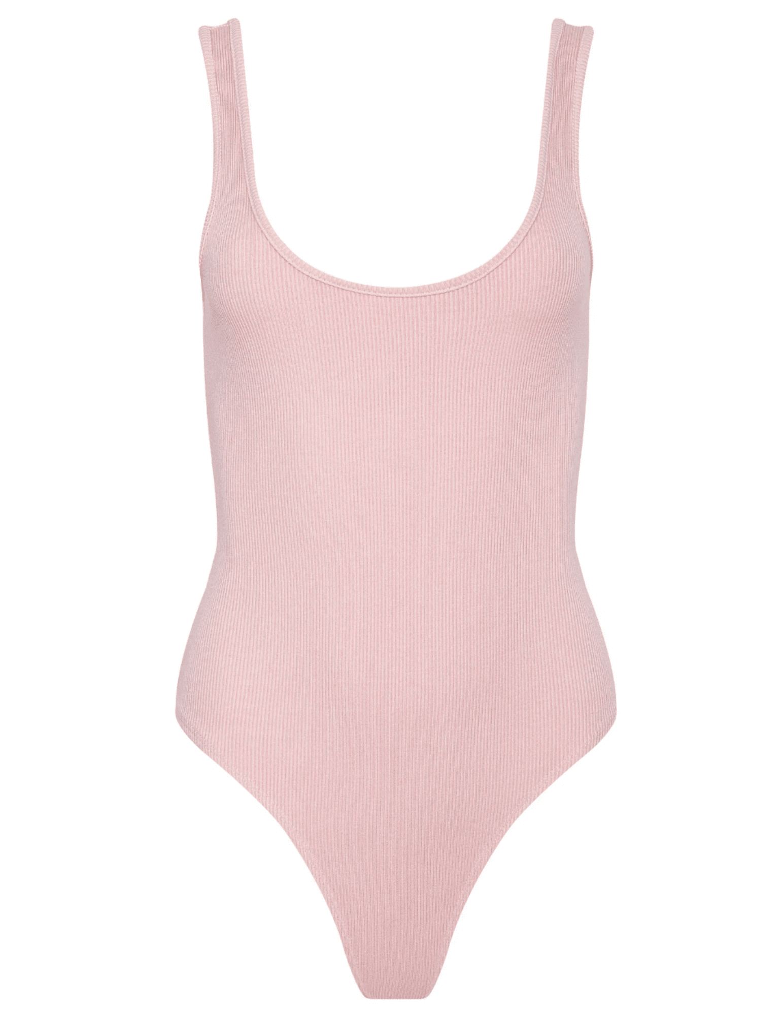 L'AGENCE Nica Scoop Neck Bodysuit in Pale Rose