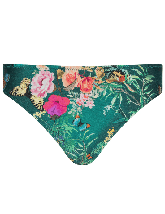 L’AGENCE Nicole Bikini Bottom in bottle green