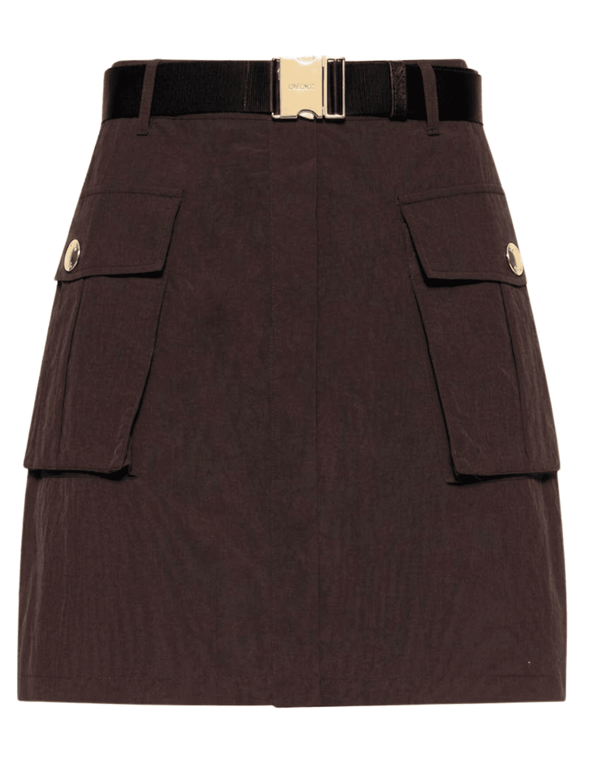 L'AGENCE Norene Windbreaker Mini Skirt in Dark Java