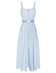 L'AGENCE Rima Maxi Dress in Pale Mist Blue