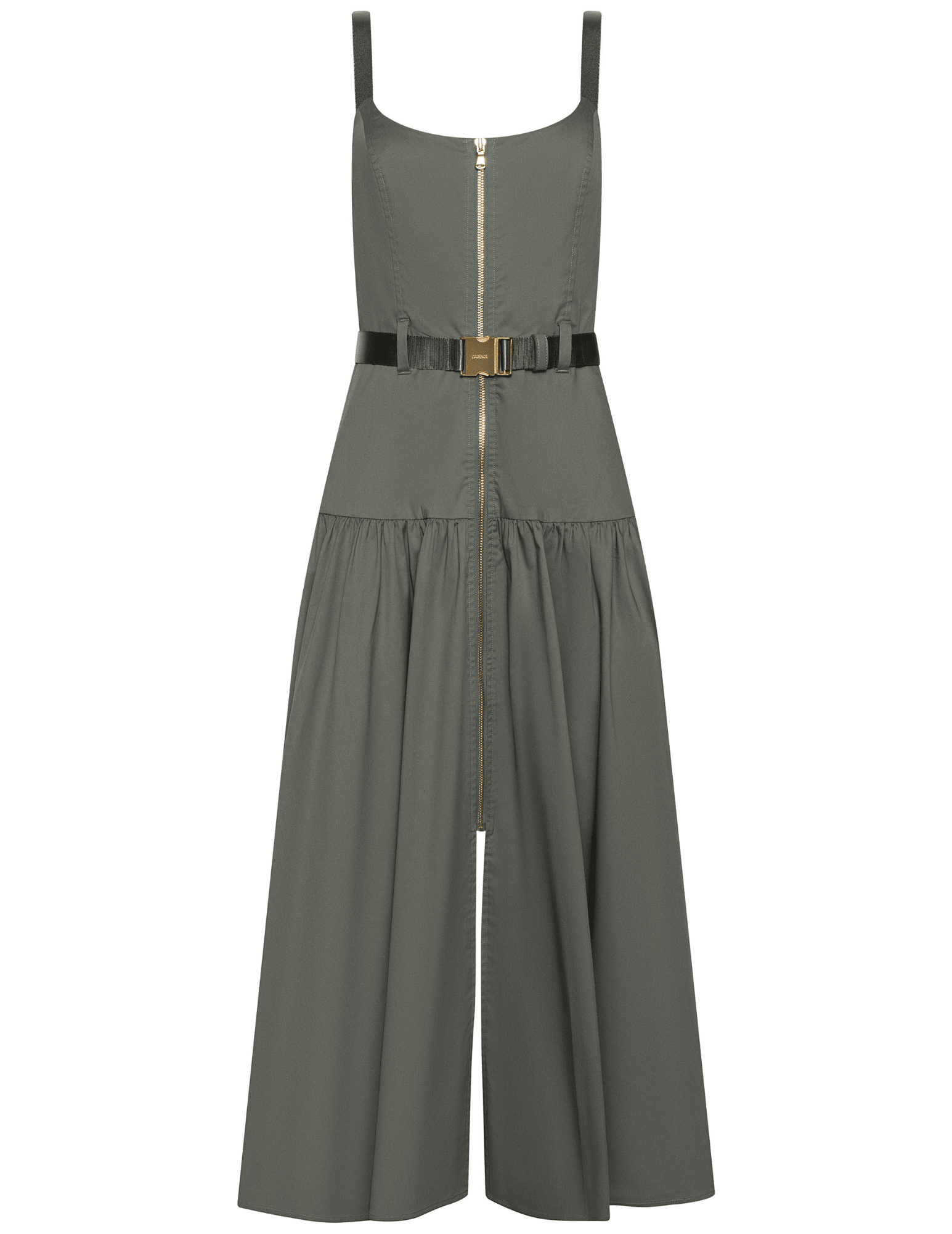 L'AGENCE Rima Maxi Dress in Smokey Olive