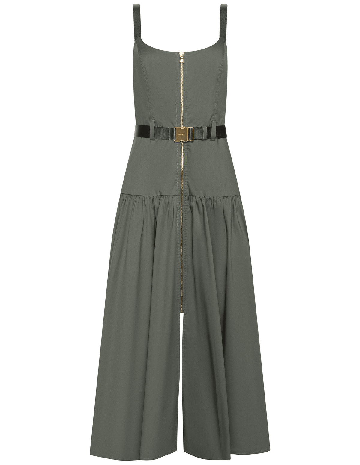 L'AGENCE Rima Maxi Dress in Smokey Olive