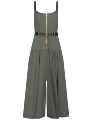 L'AGENCE Rima Maxi Dress in Smokey Olive