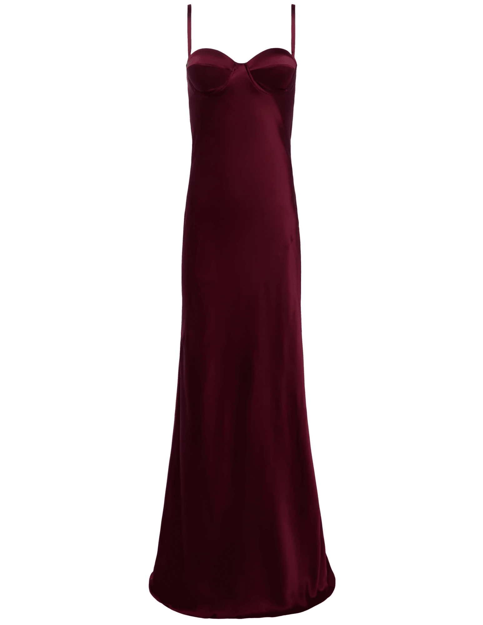 L'AGENCE Sayla Silk Maxi Dress in Dark Port