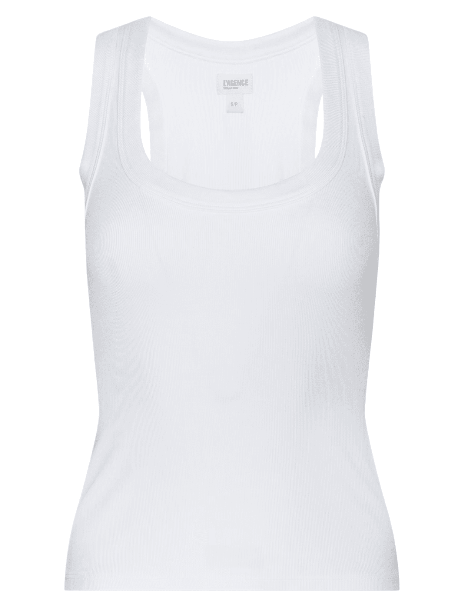 L'AGENCE Shania Racerback Tank in White