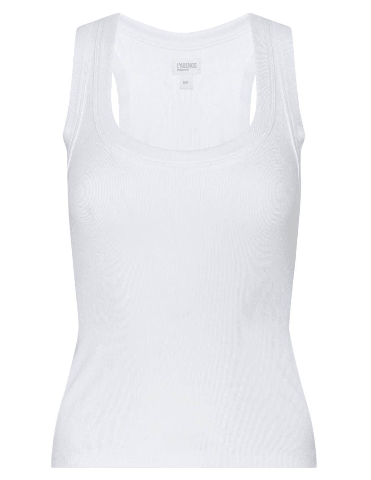 L'AGENCE Shania Racerback Tank in White