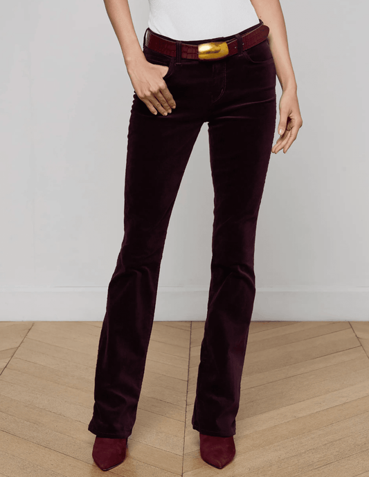 L'AGENCE Stevie Velvet Jeans in Dark Malbec