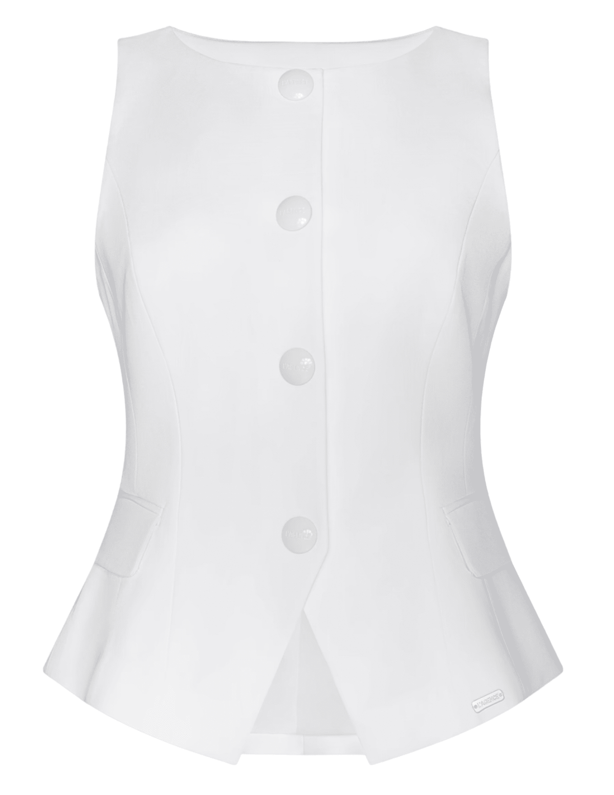 L'AGENCE Tessa Racer-Neck Vest in White