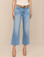 L'AGENCE Wanda High Rise Cropped Wide Leg Jean in Granova front