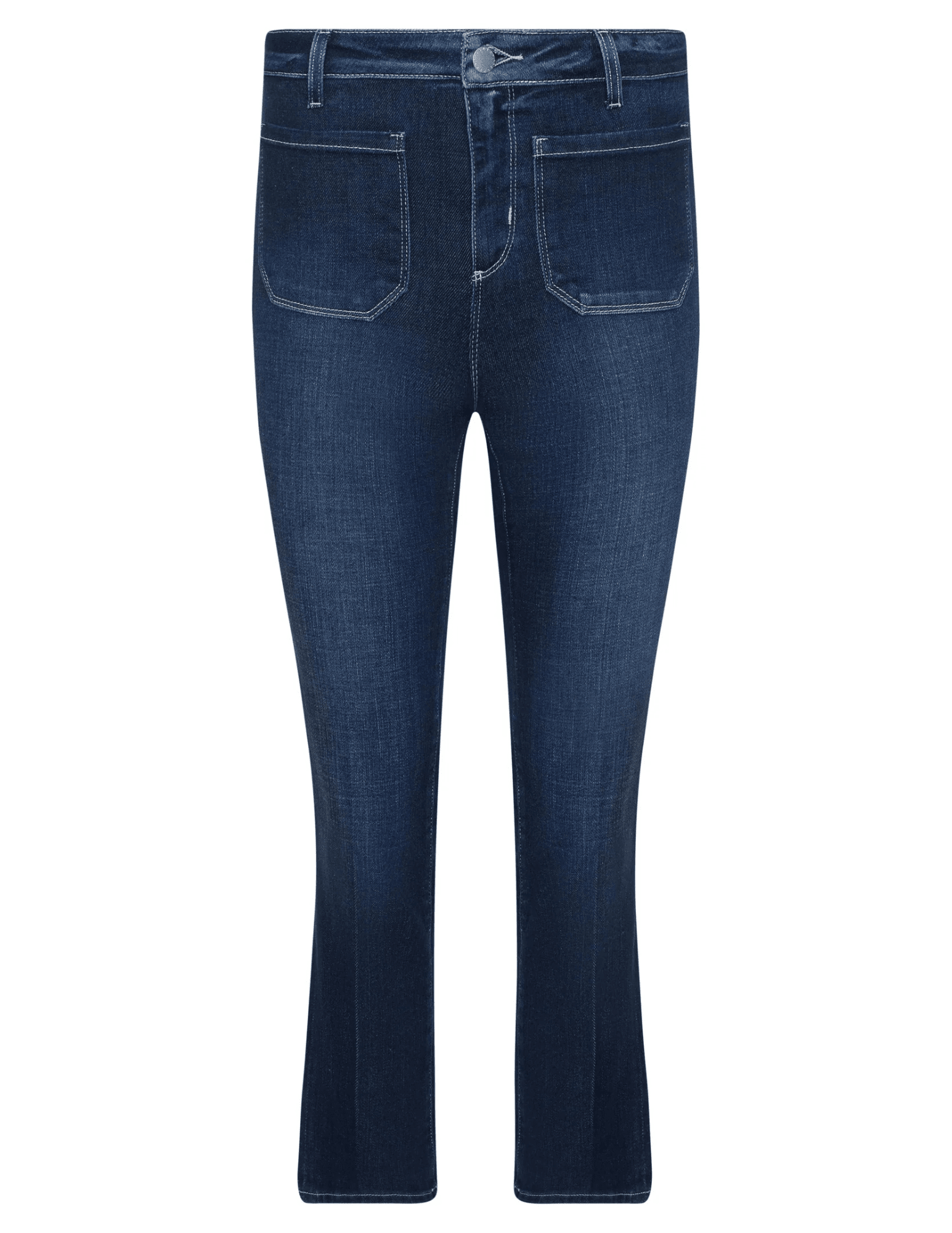 L'Agence Noya Cropped Slim Flare Jeans in Sterling
