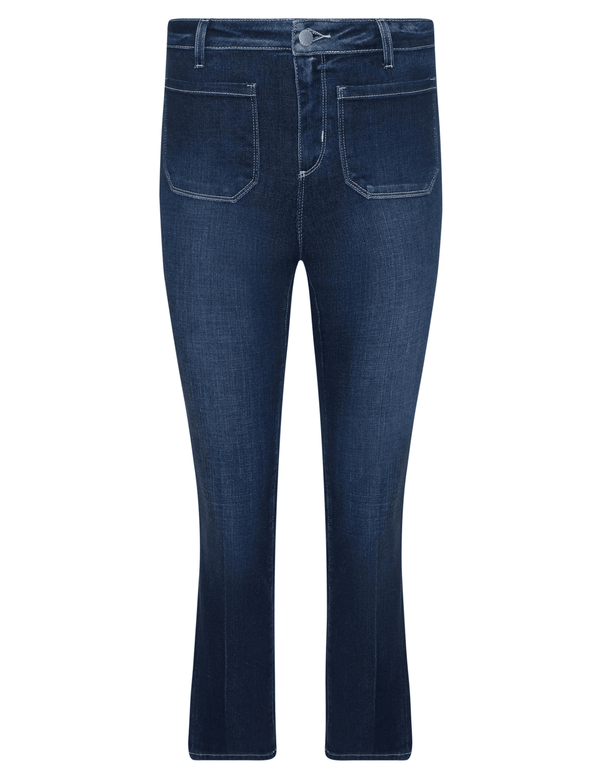 L'Agence Noya Cropped Slim Flare Jeans in Sterling