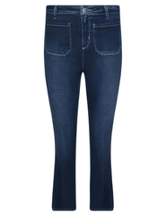 L'Agence Noya Cropped Slim Flare Jeans in Sterling