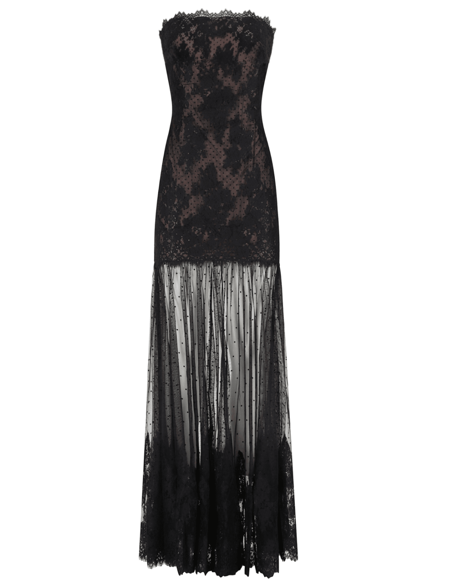 Retrofête Vespera Lace Maxi Dress in Black