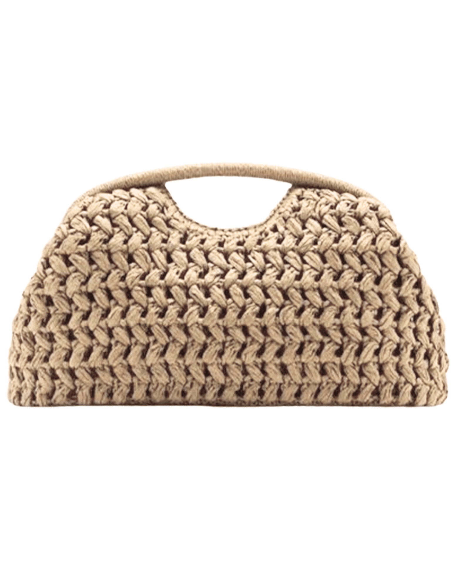 St. Barths La Robe Allison Straw Pouch Clutch in Sand
