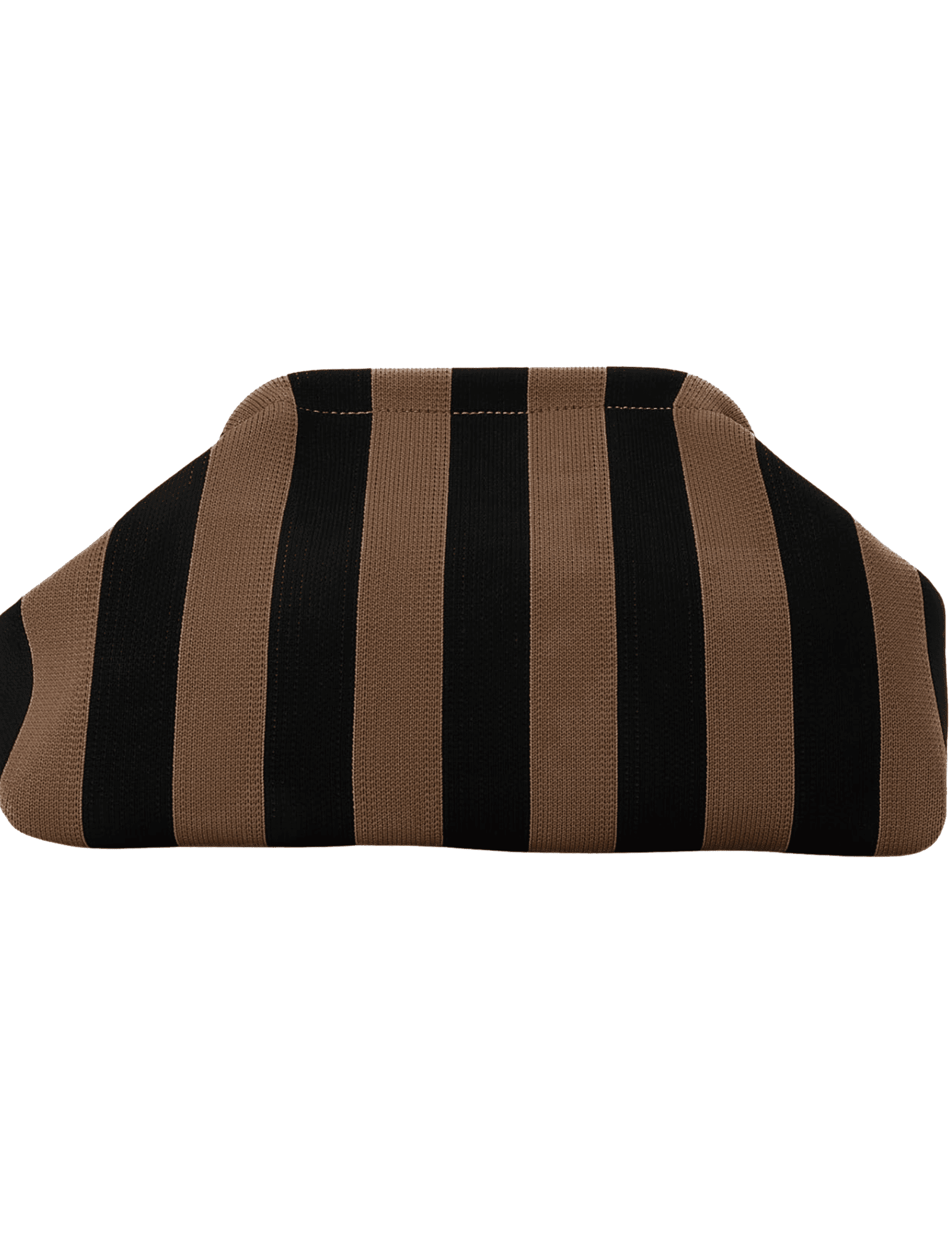 St. Barths La Robe Cabana Clutch in Brown Black Stripe