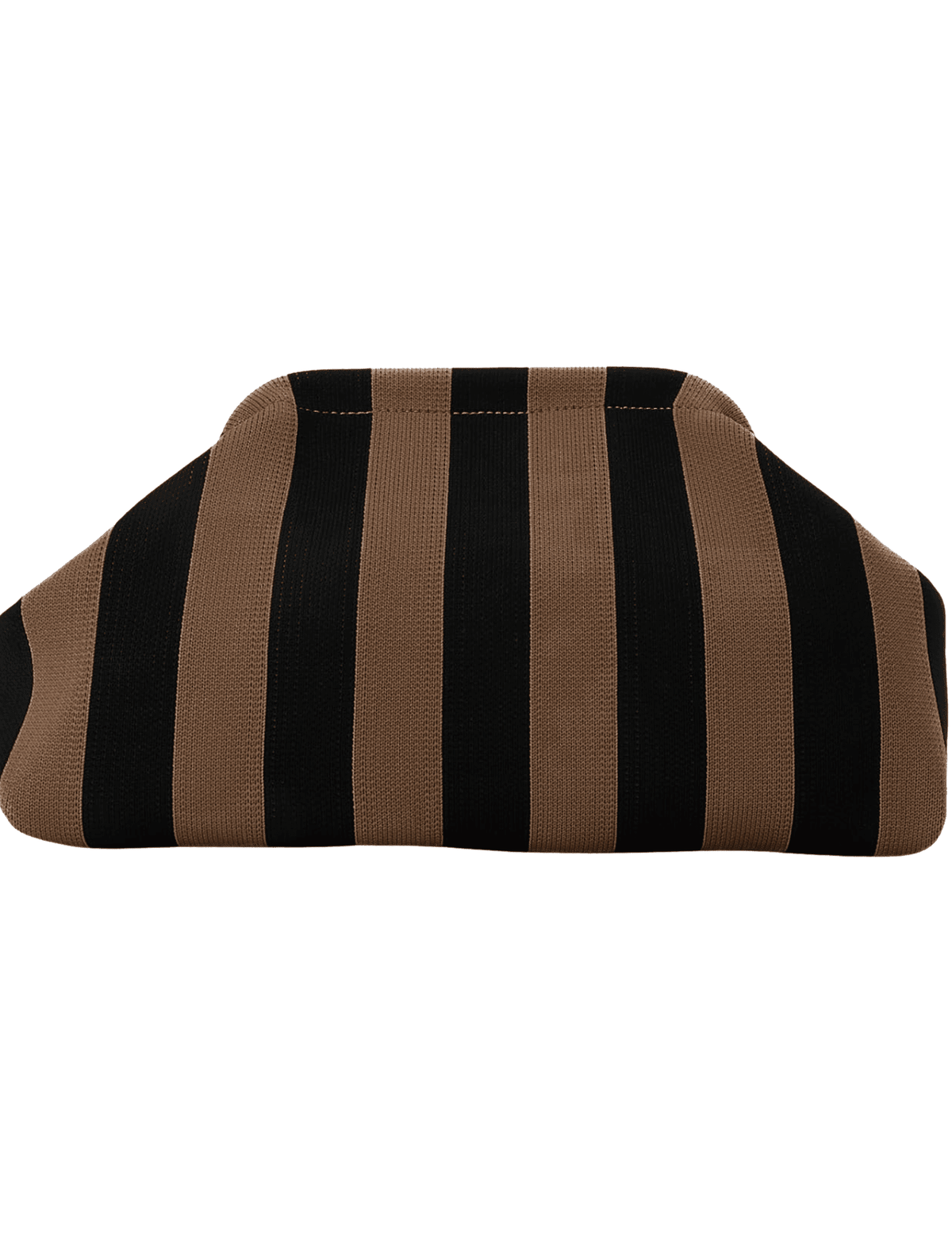 St. Barths La Robe Cabana Clutch in Brown Black Stripe