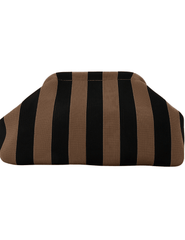 St. Barths La Robe Cabana Clutch in Brown Black Stripe