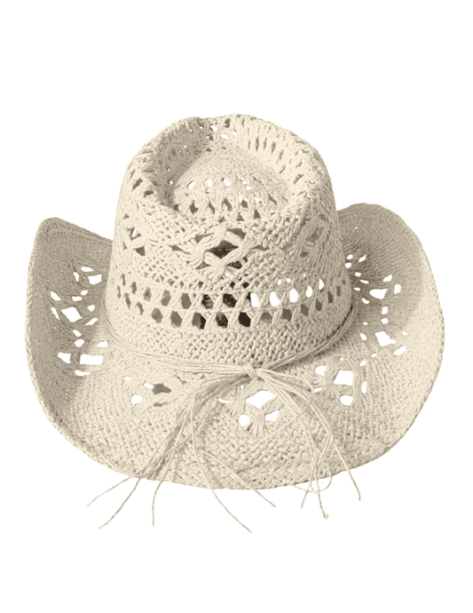 St. Barths La Robe Libby Straw Western Hat in Ivory - Buy Online
