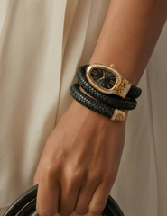 St. Barths La Robe Lucille Serpent Wrap Watch in Black